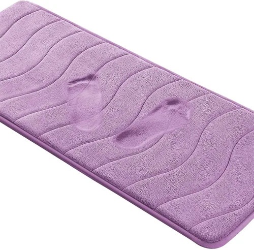 Miniatura 14 de Flamingo P Alfombra de Baño de Espuma Viscoelástica Tapetes de Baño Alfombra Antideslizante Absorbente de Agua para Ducha, 24x17 pulgadas, Verde Aqua