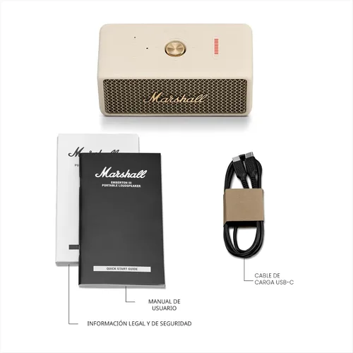 Miniatura 9 de Marshall Emberton III Altavoz Bluetooth Portátil - Diseño Resistente e Impermeable IP67 Sonido Estéreo Fuerte, Graves Profundos con Más de 32 Crema