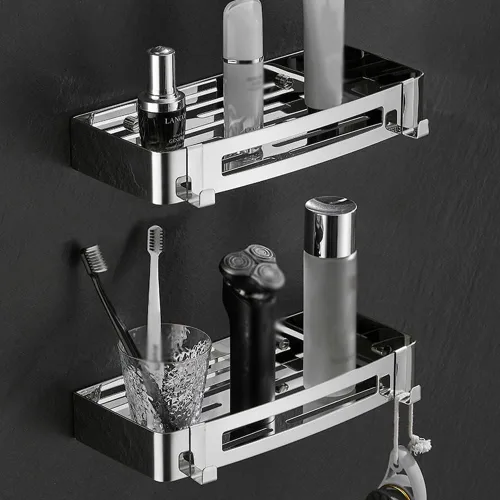 Miniatura 9 de Organizador de ducha de esquina, estante de baño, accesorios de baño (tamaño : oro 1 capa)