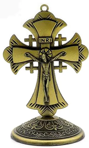 Cruz de metal para decoración de coche, 12 apóstoles de Cristo, imagen católica, Jesús, decoración del hogar, cruz religiosa crucifijo