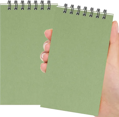 Miniatura 17 de Tenceur 100 piezas de cuadernos de bolsillo pequeños a granel, 3 x 5 pulgadas, cuadernos de notas en espiral mini con tapa superior, cuadernos