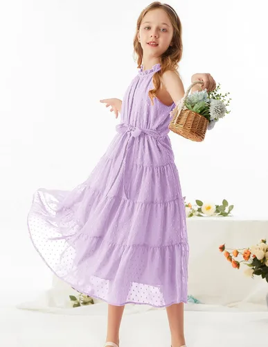 Miniatura 5 de GRACE KARIN Vestido largo de verano sin mangas para niñas de 5 a 14 años