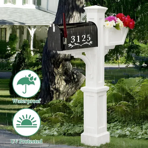 Miniatura 4 de 33 unidades de números de buzón para exterior, autoadhesivos, impermeables, rústicos, de vinilo blanco, calcomanías de números de dirección