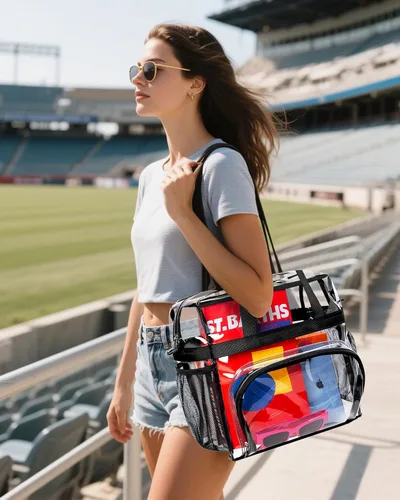 Miniatura 2 de Lyingflat Clear Bag for Stadium Events Clear Tote Bag with Removable Strap Transparent Bag for Sporting Concert Work