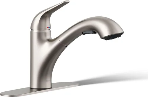 Miniatura 15 de KOHLER 30612-CP Jolt - Grifo extraíble para fregadero de cocina, cabezal rociador de dos funciones, control táctil, 1.5 GPM, diseño elegante, cromo