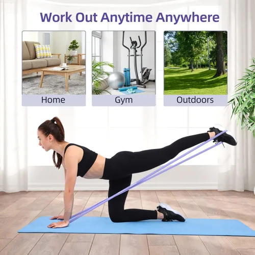 Miniatura 7 de Sportneer Bandas de resistencia para entrenar: bandas de dominadas de 5 a 130 libras, 5 niveles, bandas de ejercicio con asas y anclaje de puerta