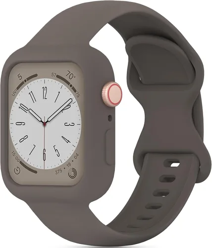 Miniatura 20 de Keebowz Funda Protectora de Silicona Compatible con Apple Watch de 38mm 40mm 41mm 42mm 44mm 45mm 46mm 49mm, Mujeres y Hombres, Correa Deportiva