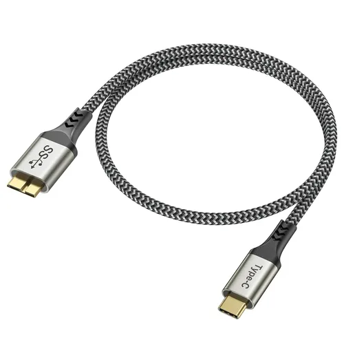 Miniatura 9 de Cable externo de disco duro USB C de 10 Gbps, cable corto micro B a USB C, cable de disco duro USBC USBC para WD Toshiba Westgate Seagate, SSD