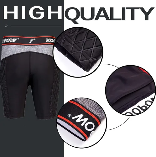 Miniatura 2 de KOOPOW - Pantalones cortos acolchados deslizantes para adultos, hombres, con almohadillas deslizantes para béisbol, fútbol, lacrosse, hockey