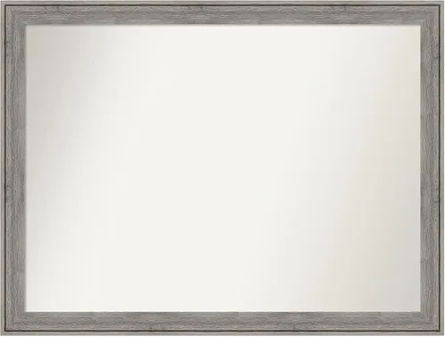 Miniatura 201 de Amanti Art Espejo de pared personalizado no biselado (24.5 x 24.5 pulgadas), marco gris marrón alta, varios tamaños personalizados, espejo de baño