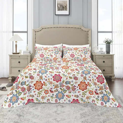 Miniatura 6 de YIYEA Sábanas Twin – Estampado floral – Sábanas de microfibra cepillada de lujo – Juego de sábanas Twin ligeras, transpirables y refrescantes – 04#