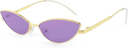 Miniatura 36 de FEISEDY Gafas de sol de diseñador de moda Retro pequeños pétalos forma arco templo diseño B2298