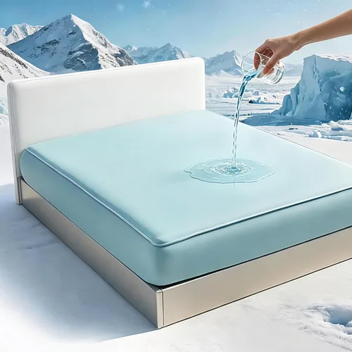 Tokokimo Protector de colchón 100% impermeable, funda de colchón refrescante, sábana bajera ajustable de bolsillo profundo con banda de goma elástica