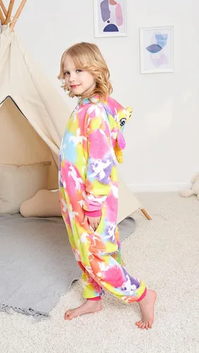 Miniatura 40 de Pijama de unicornio unisex para niños, enteritos para disfraz, Halloween