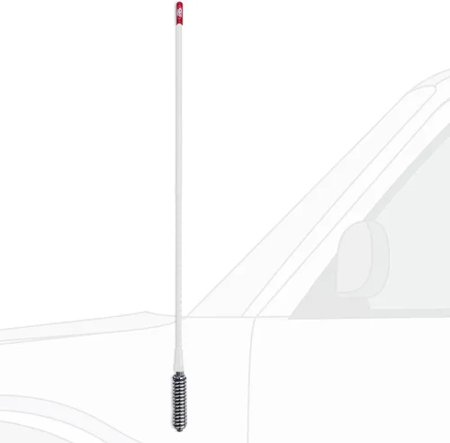 Miniatura 6 de Prostick - Antena pasiva CB de fibra de vidrio de 3 pies, color blanco, resorte de acero inoxidable resistente