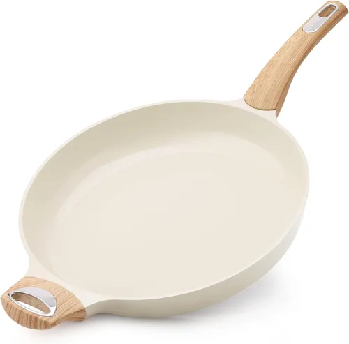 Miniatura 14 de SENSARTE Sartén de Cerámica Antiadherente con Tapa de 11 Pulgadas, Sartén de Tortilla sin Stick, Sartén de Cocina Saludable y no Tóxica, Libre
