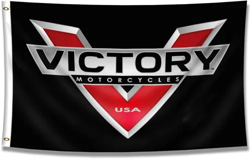 ENMOON Bandera de motocicleta de 3 x 5 pies, bandera de carreras de moto para garaje, universidad, habitación, decoración de jardín