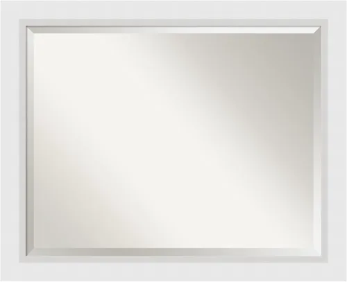 Miniatura 10 de Amanti Art Espejo de pared blanco de 24 x 20 pulgadas, espejo de baño rectangular blanco blanco para decoración de pared de sala de estar, marco