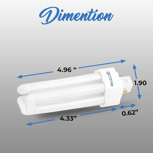 Miniatura 2 de OHLECTRIC Bombillas fluorescentes inteligentes de 26 vatios, amalgama compacta de 4 pines, larga vida útil, ahorro de energía, temperatura