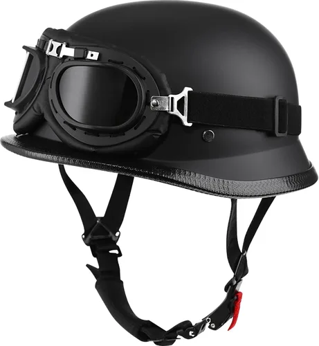Miniatura 9 de Casco de motocicleta medio con estilo alemán Casco de media carcasa para motocicletas