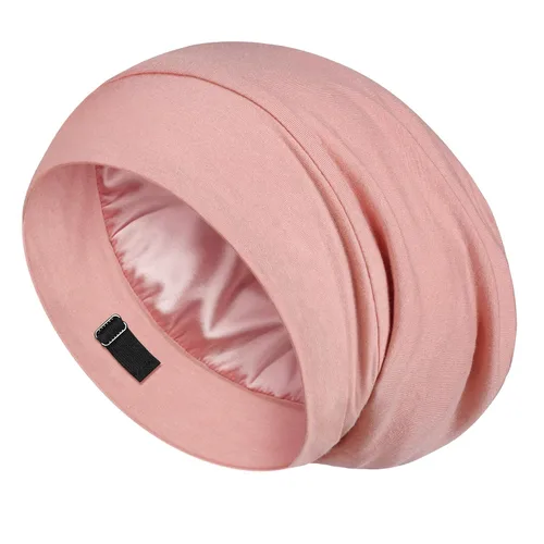 Miniatura 18 de LULUSILK Gorro de Dormir con Forro de Seda de Morera, Se Acabó el Cabello Encrespado y Enredado, Envoltorio de Cabello de Seda que se Mantiene