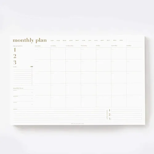 Miniatura 3 de Bliss Collections Bloc de planificación diaria, cuaderno de lista de tareas – Hermoso – Bloc de notas de hojas desprendibles sin fecha – Calendario