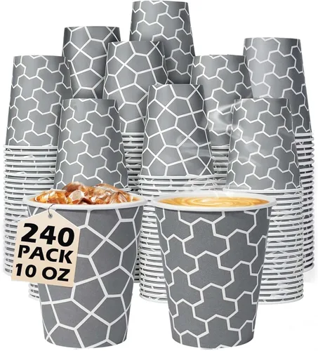 Miniatura 9 de Paquete de 180 tazas de café de 16 onzas, tazas de café desechables de papel caliente de 16 onzas, taza de café de papel aislada para bebidas frías