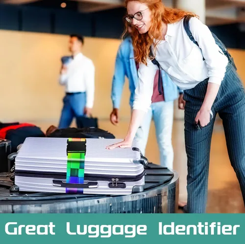 Miniatura 4 de Correas de equipaje para maletas, accesorios de cinturón de viaje, identificadores de conector de equipaje, asa con hebilla, correa ajustable