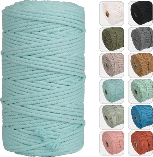 Miniatura 16 de NOANTA Cuerda de macramé de 109 yardas de 109 yardas, cuerda de algodón de color natural para colgar en la pared, ganchos de plantas, manualidades