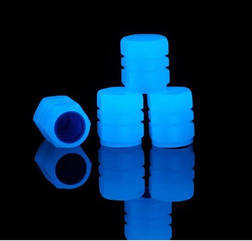 Miniatura 5 de 4 tapas universales fluorescentes para válvulas de neumáticos, tapas luminosas para válvulas de aire de neumáticos, cubiertas iluminadas