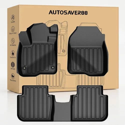 Miniatura 11 de AUTOSAVER88 Alfombrillas para RAV4 2019-2025, juego de alfombrillas de goma TPE antideslizantes para todo tipo de clima, accesorios automotrices