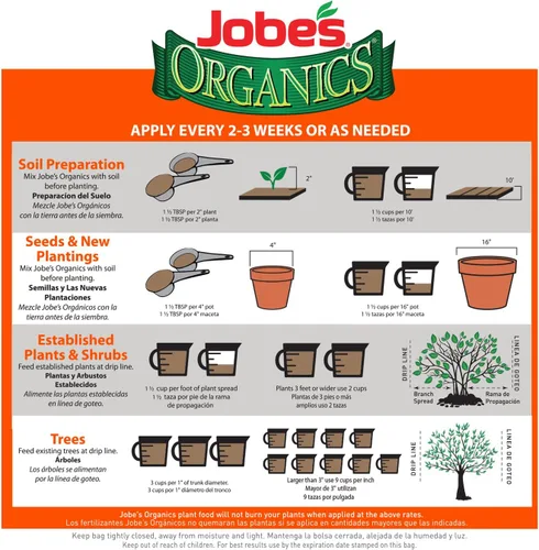 Miniatura 3 de Jobe's Organics 09226NA - Alimento granular para plantas, frutas y cítricos, 4 libras, Brown & Jobe's 09426 Granular Plant Food Flower & Rose, 4