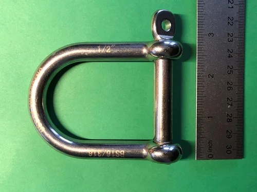Miniatura 4 de Grillete ancho D de acero inoxidable 316