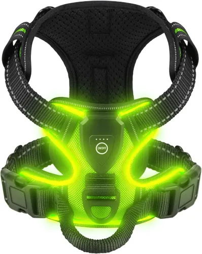 Miniatura 9 de Arnés para Perro Villabliss con Luz LED - Arnés para Perro Recargable para Caminatas Nocturnas, Tres Modos de Iluminación, Intermitente por Más