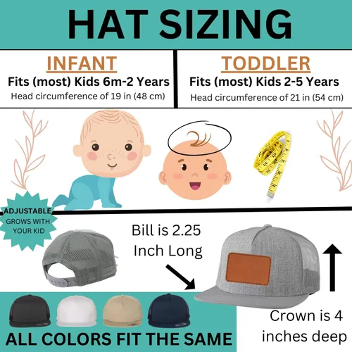 Miniatura 4 de Sombrero personalizado para bebé, sombreros de bebé personalizados para niños pequeños, sombrero de camionero personalizado para niños, gorra