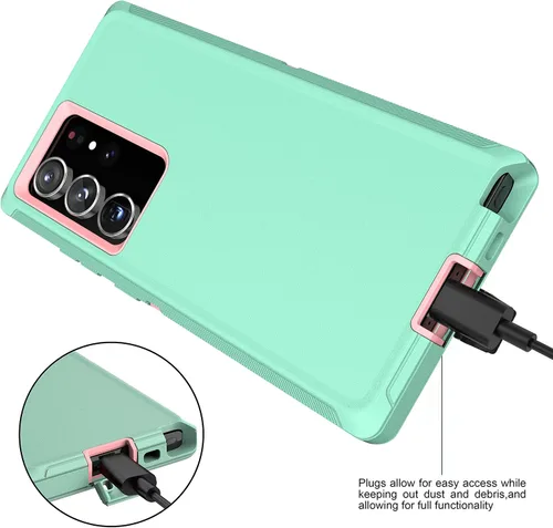 Miniatura 7 de MXX - Funda compatible con Samsung Galaxy S23 Ultra, 3 capas de protección completa, resistente, resistente, a prueba de golpes y polvo, para 23