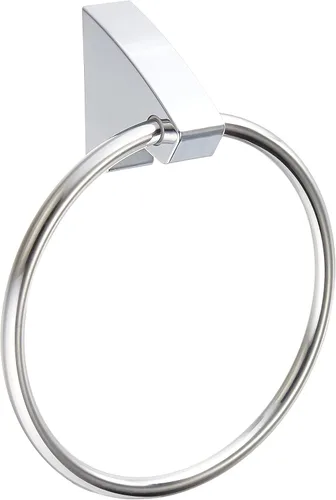 SANEI W57001 - Toallero redondo, acero inoxidable, diámetro 5.354 in, tornillos de montaje incluidos, color plateado