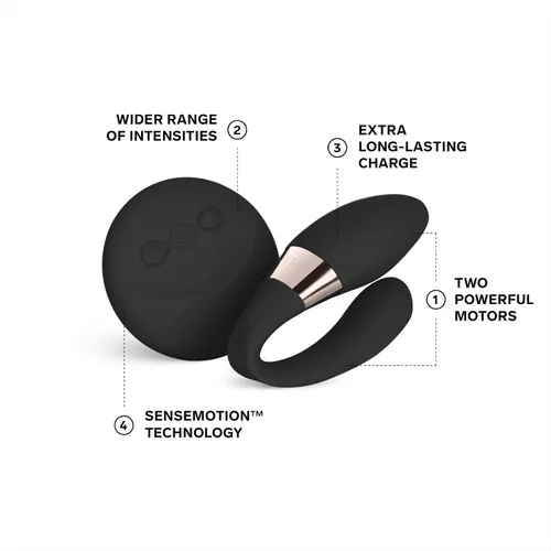 Miniatura 3 de LELO TIANI Duo - Vibrador para parejas para hombres y mujeres con 2 potentes motores y 8 ajustes de vibración, juguetes sexuales para adultos Negro
