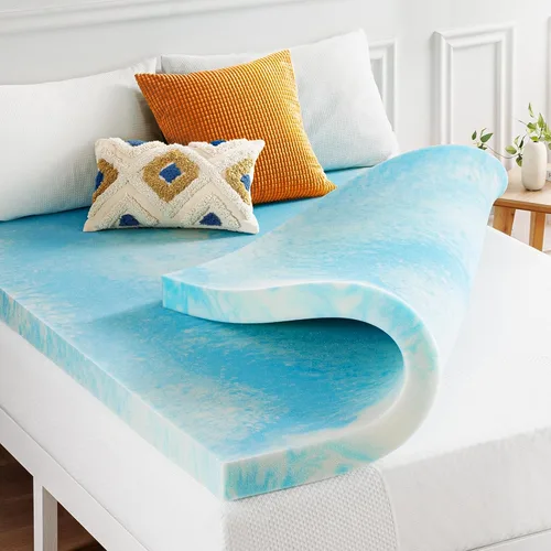 Miniatura 11 de Best Price Mattress - Cubrecolchón de espuma viscoelástica de 2 pulgadas con 5 zonas, con gel en espiral Aerobreeze, certificado CertiPUR-US, Dorm