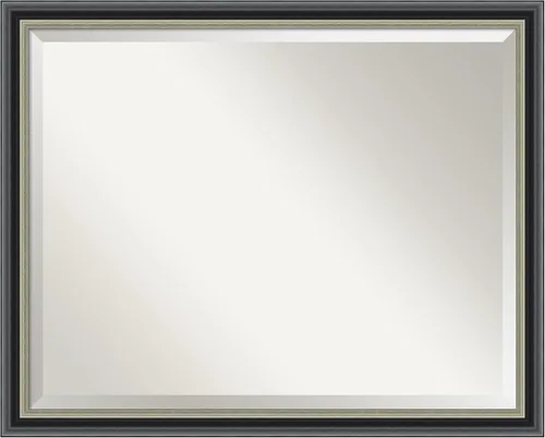 Miniatura 64 de Amanti Art Espejo de baño de madera, espejo de pared negro Ashton para usar como espejo de tocador de baño sobre el fregadero