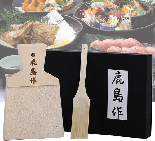 Miniatura 7 de Rallador clásico japonés para wasabi y jengibre, rallador de wasabi, rallador tradicional de Wasabi con cepillo de bambú (mediano)