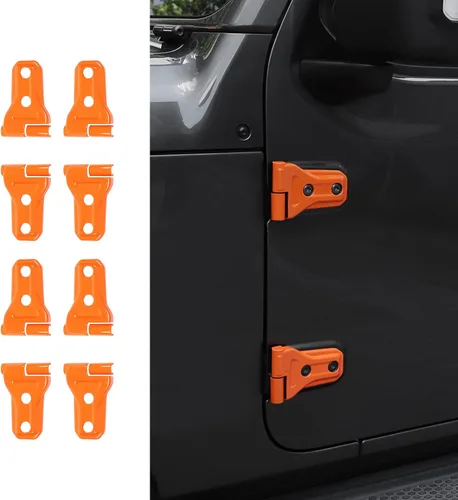 Miniatura 9 de JeCar Cubiertas de Bisagras de Puerta ABS Accesorios Exteriores para Jeep Wrangler JK JKU 2007-2018, Negro