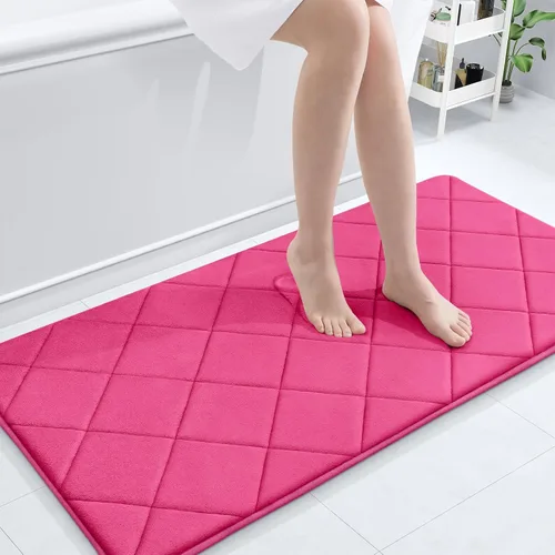 Miniatura 221 de OLANLY Tapete de baño de espuma viscoelástica de 24 x 16 pulgadas, ultra suave y absorbente, lavable a máquina, cómodo tapete de baño para suelo