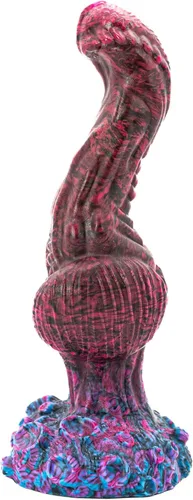 Dominus - Consolador con ventosa anudada, combinación de colores rosa/negro, hecho a mano en los Estados Unidos, juguetes sexuales para adultos