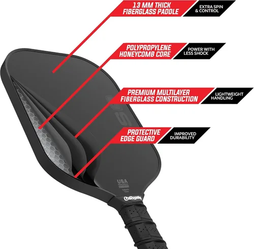 Miniatura 3 de GoSports GS1 Pickleball Paddles - Single, 2 Pack, or 4 Pack - USAPA Approved Fiberglass Pickleball Paddles Paquete de 2