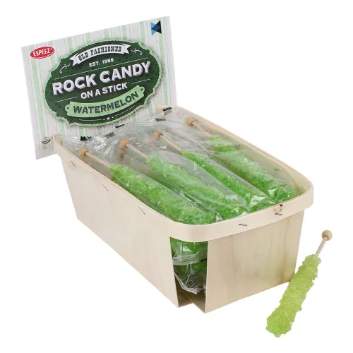 Miniatura 18 de Palitos de caramelo de roca extragrandes: 12 paletas de cereza rosa – envueltas individualmente – Palitos de caramelo de roca de cristal