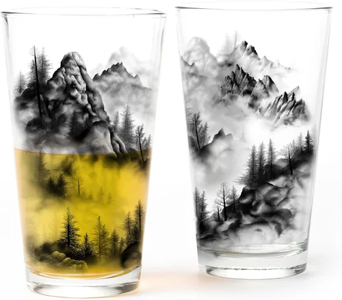 Miniatura 18 de Vasos de Pinta de Black Lantern – Vasos de Cerveza para Entusiastas de la Cerveza Artesanal - Juego de Dos Vasos de 16 oz. - Vasos de Cóctel