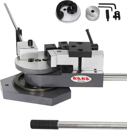 Miniatura 9 de KAKA INDUSTRIAL Dobladora Universal, Dobladora Manual de Metal, Acero en Tira, Acero Plano, Acero Redondo, Dobladora de Varilla de Acero Angular