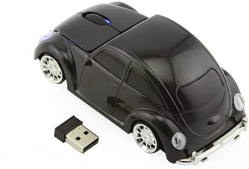 Miniatura 3 de VW Beetle - Ratón inalámbrico con forma de coche deportivo, ratón, computadora, portátil, PC, ratón óptico de 2,4 GHz, Nano USB, AAA, batería