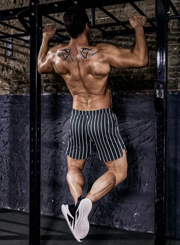 Miniatura 3 de COOFANDY Paquete de 2 pantalones cortos de entrenamiento de gimnasio para hombre, pantalones de malla ligeros para culturismo, entrenamiento